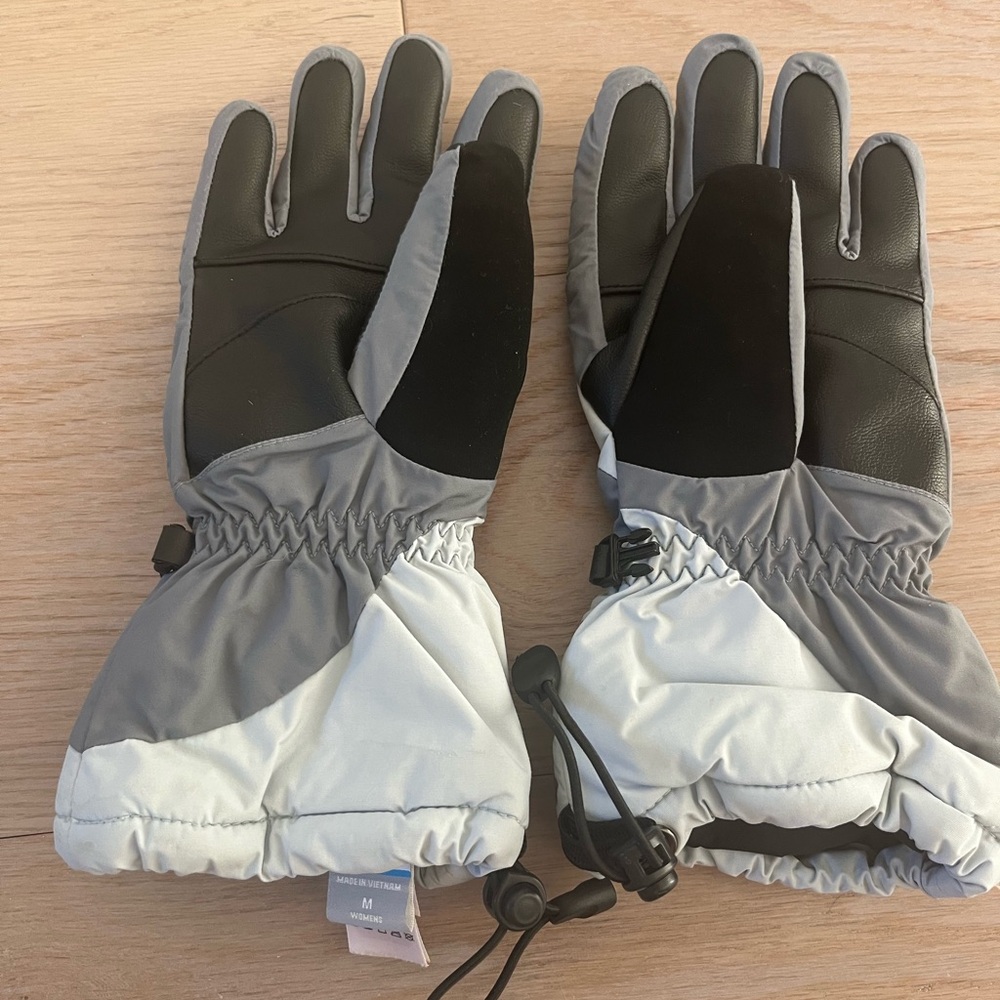 Columbia Gray and White Ski Gloves - Picture 3 of 4